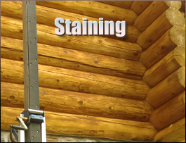  La Grange, North Carolina Log Home Staining